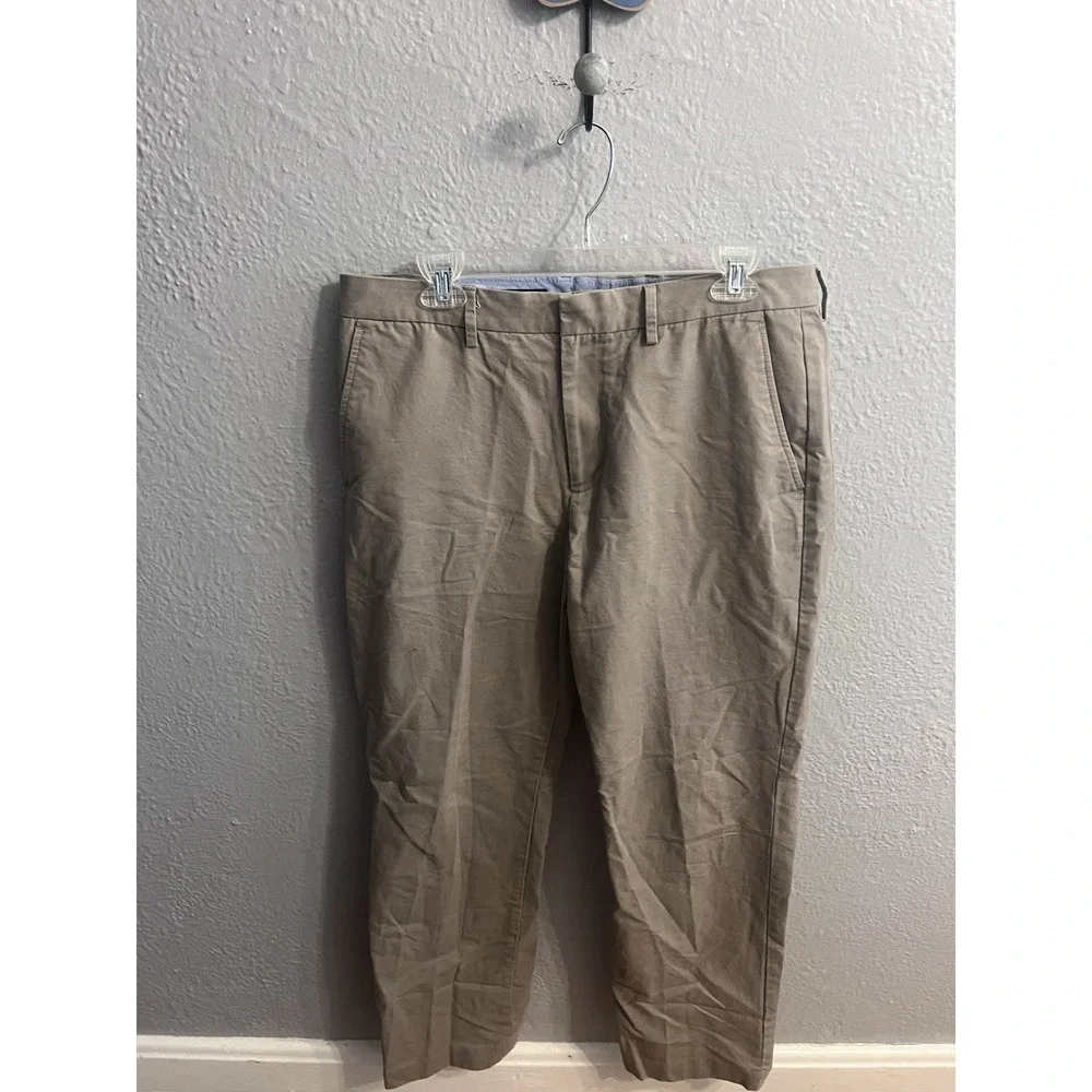 J Crew Bedford Grayish Straight Pants 34x34 Men's
